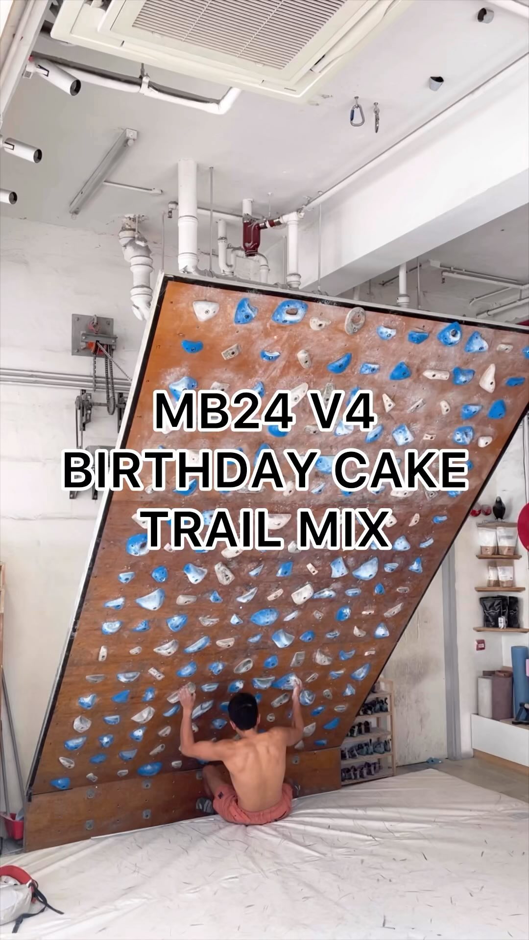birthday cake trail mix, 6B+/V4 benchmark